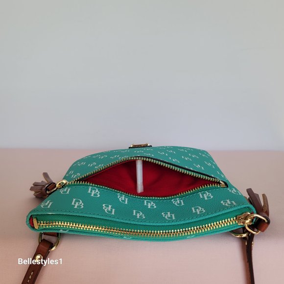 DOONEY & BOURKE Gretta Signature Logo Print Small Crossbody-Sea Foam color⭐ - Picture 8 of 16